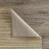 5’ x 8’ Tan and Blue Undertone Striated Area Rug