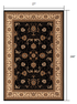 2’ x 10’ Black and Tan Floral Vines Runner Rug