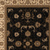 2’ x 10’ Black and Tan Floral Vines Runner Rug