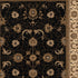 2’ x 10’ Black and Tan Floral Vines Runner Rug