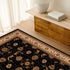 2’ x 10’ Black and Tan Floral Vines Runner Rug