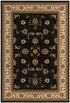 2’ x 10’ Black and Tan Floral Vines Runner Rug