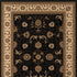 2’ x 10’ Black and Tan Floral Vines Runner Rug