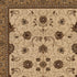 5’ Round Cream and Tan Ornate Border Area Rug