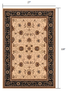 5’ x 8’ Cream and Black Decorative Area Rug