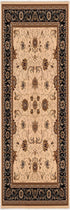 5’ x 8’ Cream and Black Decorative Area Rug