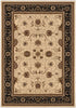 5’ x 8’ Cream and Black Decorative Area Rug