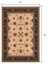 5’ x 8’ Cream and Black Decorative Area Rug