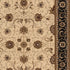 5’ x 8’ Cream and Black Decorative Area Rug