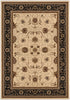 5’ x 8’ Cream and Black Decorative Area Rug