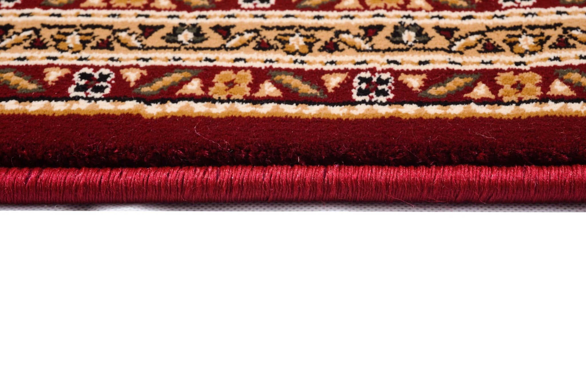 3’ x 10’ Red and Beige Medallion Runner Rug