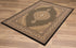 2’ x 8’ Black and Beige Medallion Runner Rug