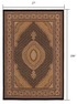 2’ x 8’ Black and Beige Medallion Runner Rug