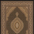 2’ x 8’ Black and Beige Medallion Runner Rug