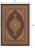 2’ x 8’ Black and Beige Medallion Runner Rug