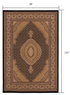 4’ x 6’ Black and Beige Medallion Area Rug