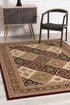 7’ x 9’ Red Decorative Diamonds Area Rug