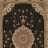 2’ x 10’ Black and Beige Embellished Runner Rug