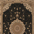 2’ x 10’ Black and Beige Embellished Runner Rug