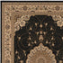 2’ x 10’ Black and Beige Embellished Runner Rug