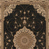 2’ x 10’ Black and Beige Embellished Runner Rug