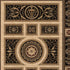 7’ x 9’ Black and Beige Traditional Geometric Area Rug