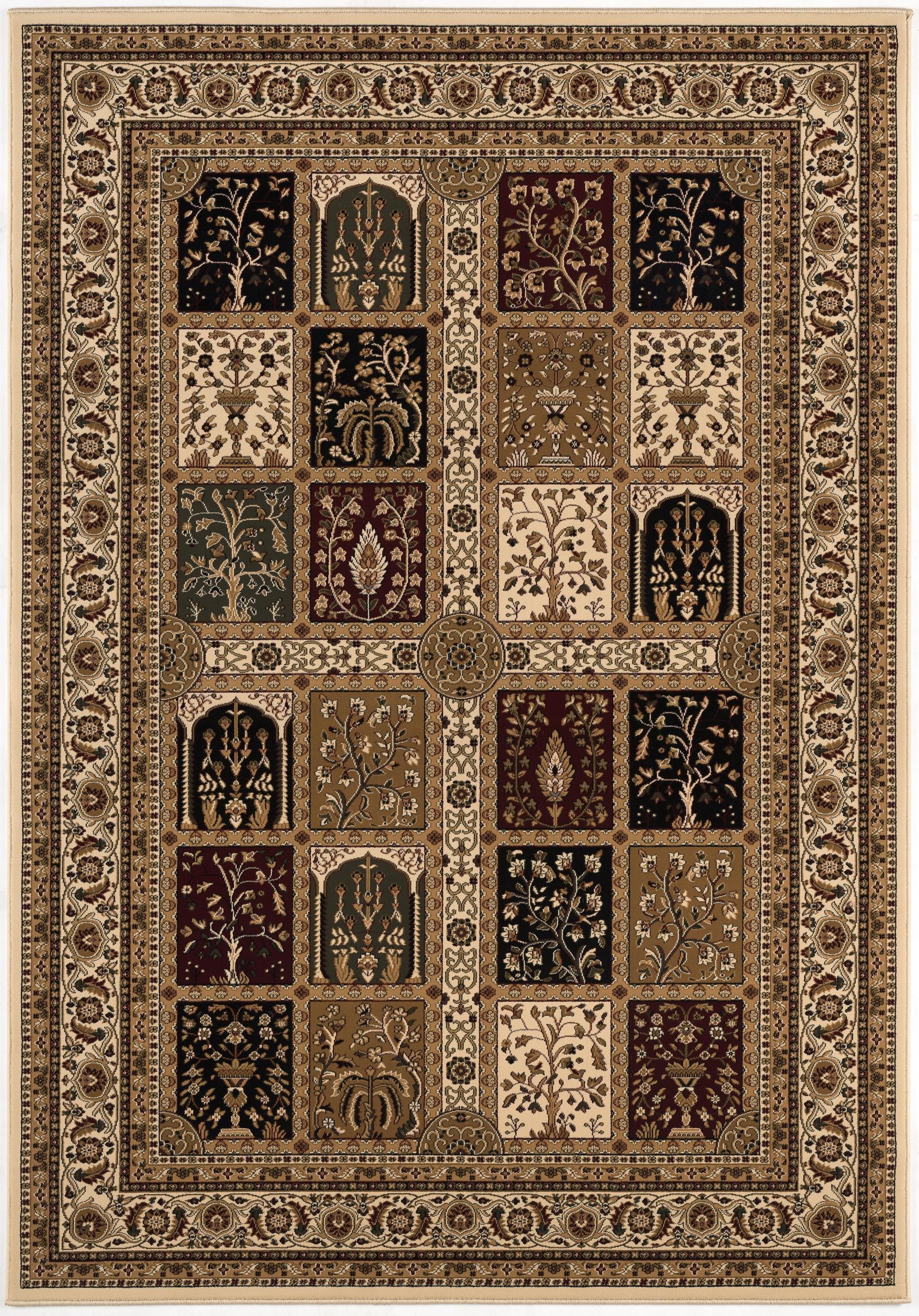 4' X 6' Cream Oriental Area Rug