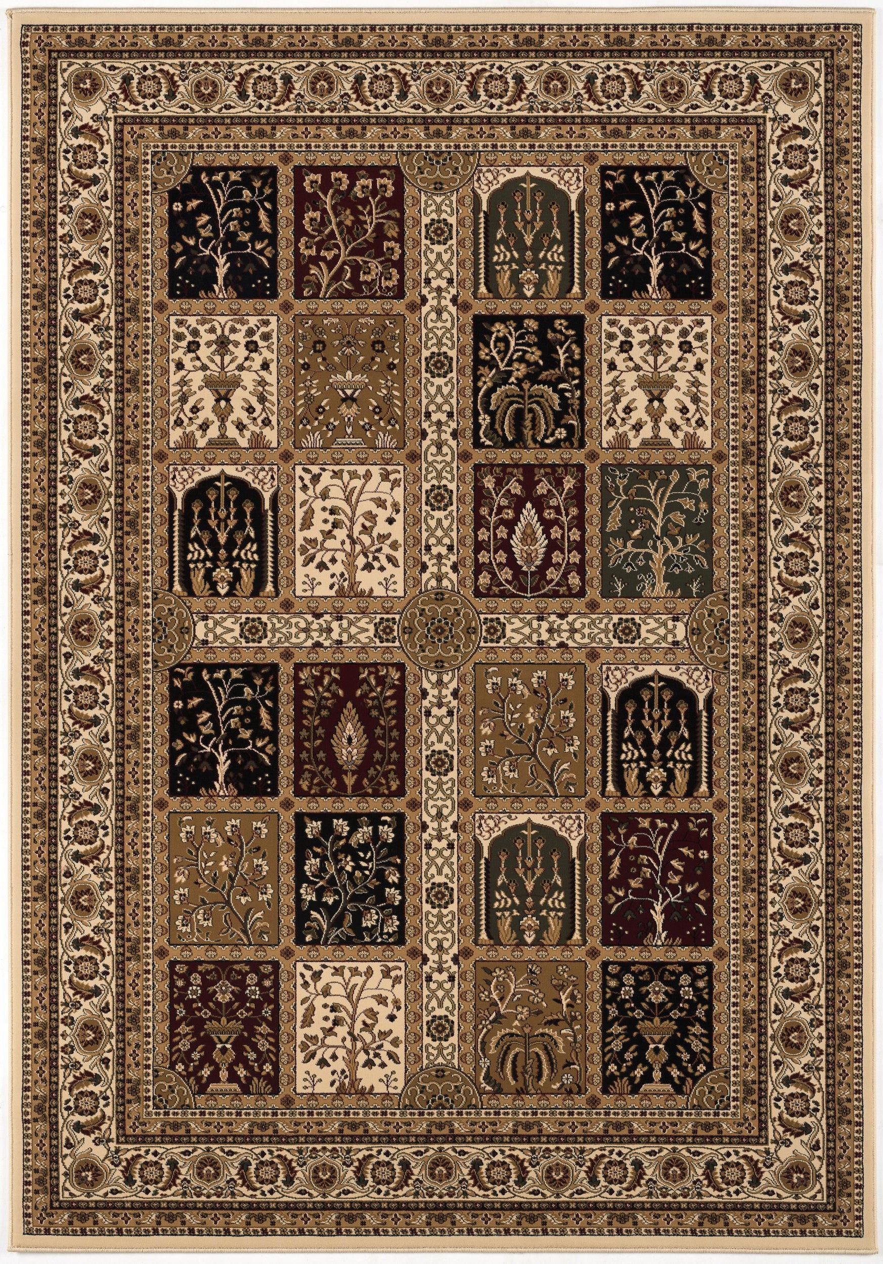 4' X 6' Cream Oriental Area Rug