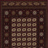 5’ x 8’ Red Eclectic Geometric Pattern Area Rug