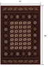 5’ x 8’ Red Eclectic Geometric Pattern Area Rug