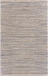 5’ x 8’ Blue and Cream Braided Jute Area Rug