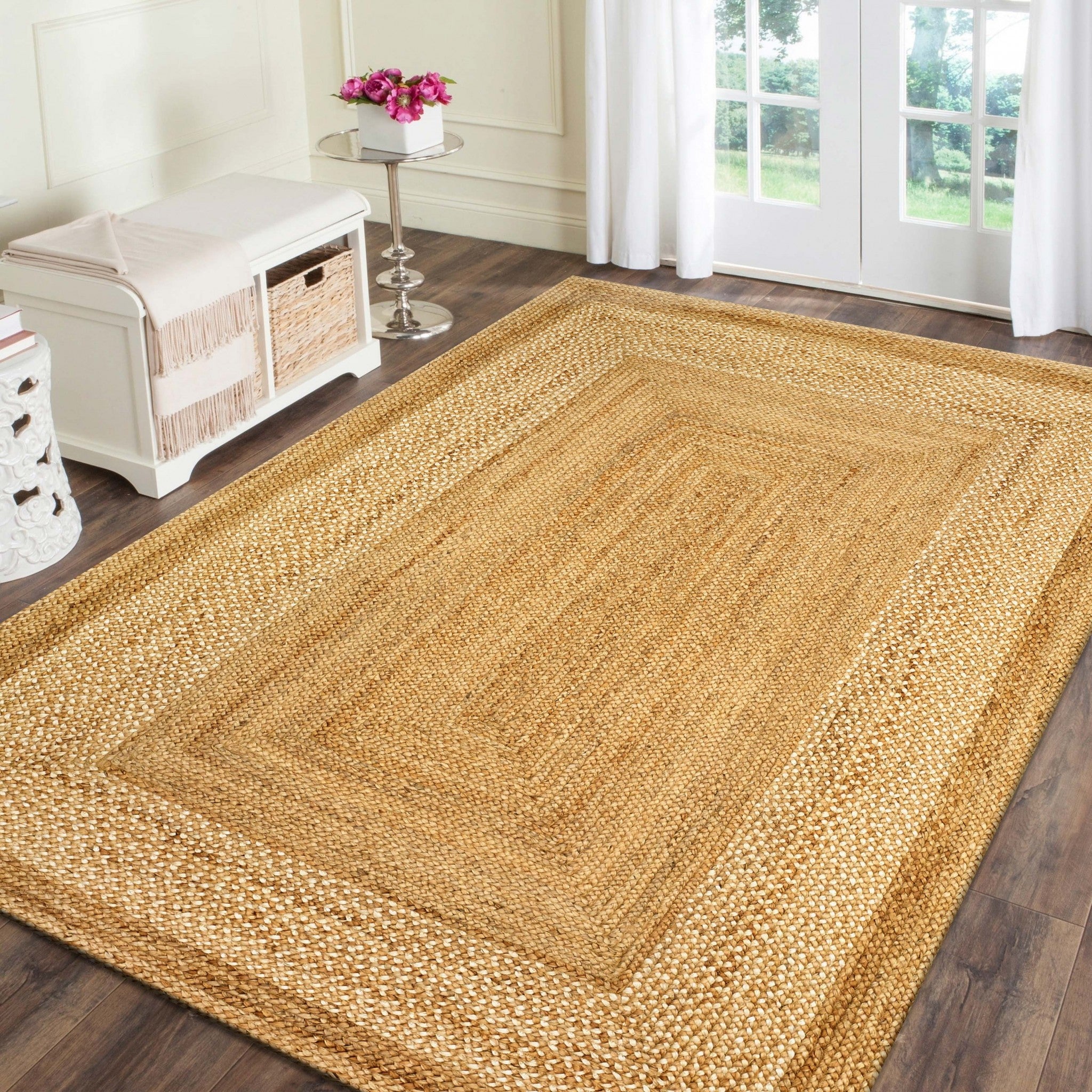 8’ x 10’ Classic Tan Bordered Area Rug