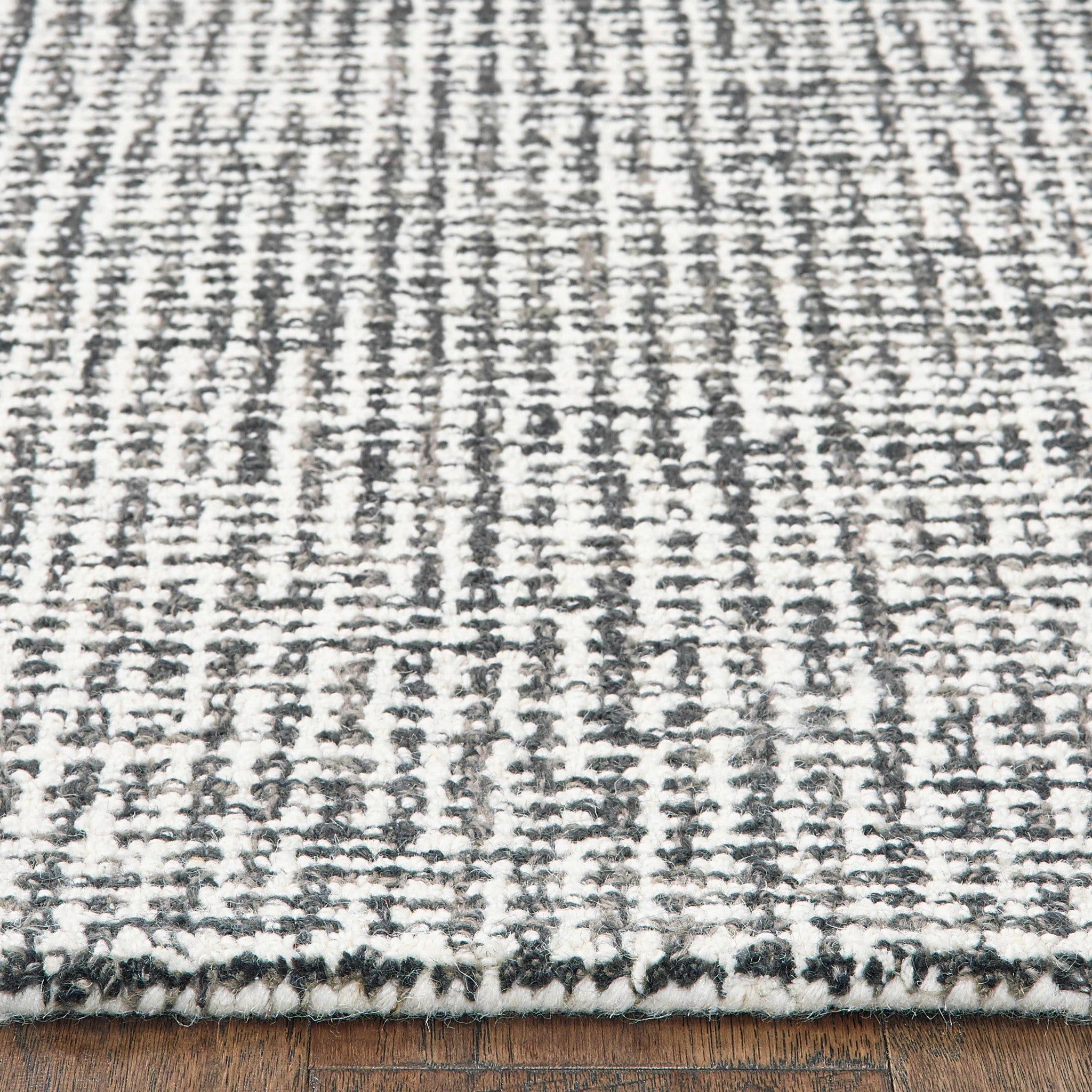 5' X 8' Gray Wool Dhurrie Handmade Area Rug