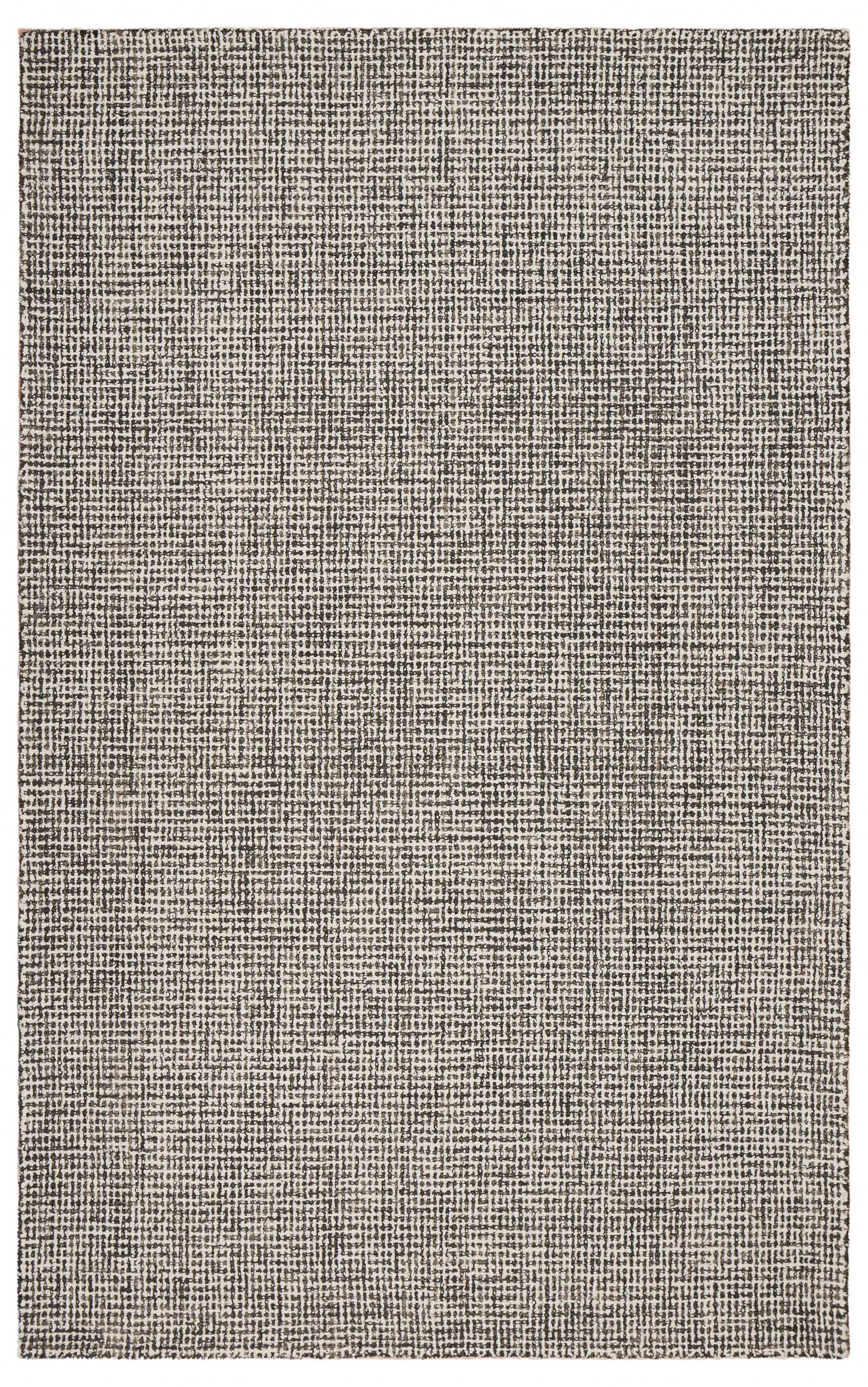 5' X 8' Gray Wool Dhurrie Handmade Area Rug