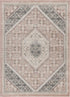 5’ x 7’ Gray and Soft Pink Traditional Area Rug