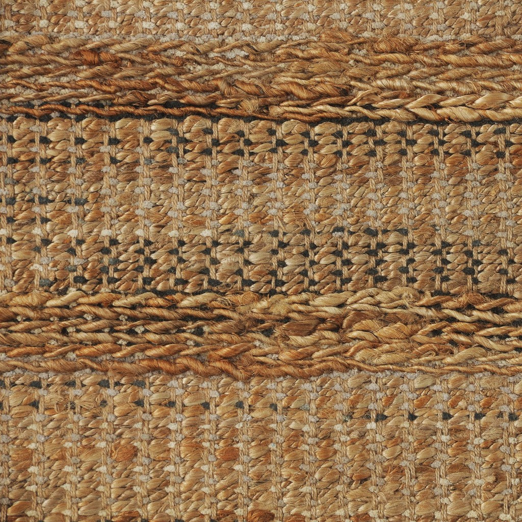 8’ x 10’ Tan and Gray Intricately Handwoven Area Rug