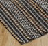 8’ x 10’ Black and Tan Decorative Striped Area Rug