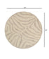 8’ Round Taupe Zebra Pattern Area Rug