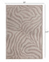 8’ Round Taupe Zebra Pattern Area Rug