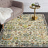 2’ x 9’ Beige Abstract Garden Runner Rug