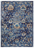 8' X 8' Blue And Ivory Dhurrie Area Rug