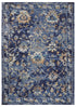 8' X 8' Blue And Ivory Dhurrie Area Rug