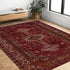 8’ x 10’ Deep Red Traditional Area Rug