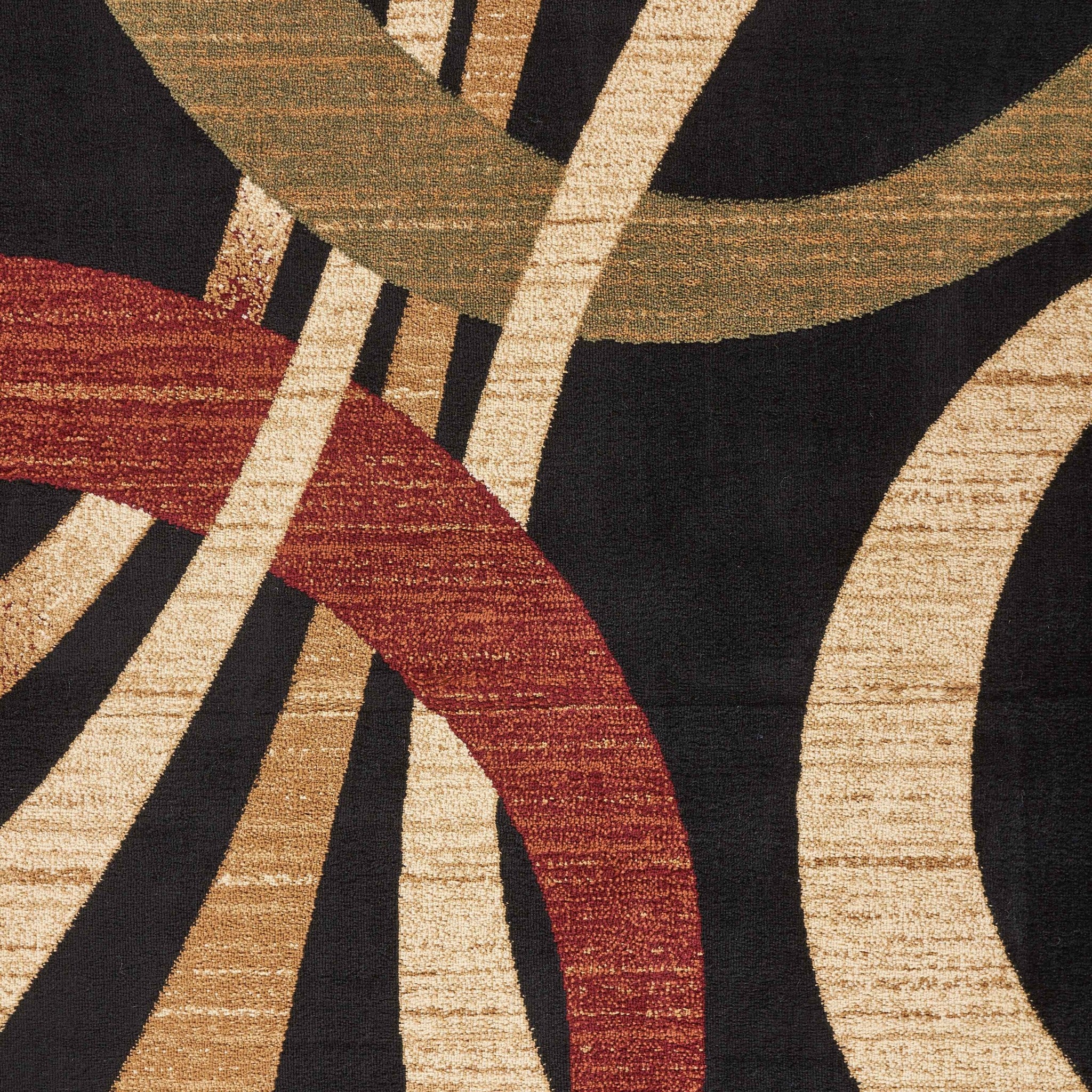 8' X 10' Black Dhurrie Area Rug