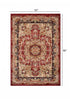 5’ x 7’ Red Royal Medallion Area Rug