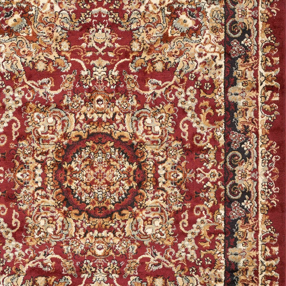 5’ x 7’ Red Royal Medallion Area Rug