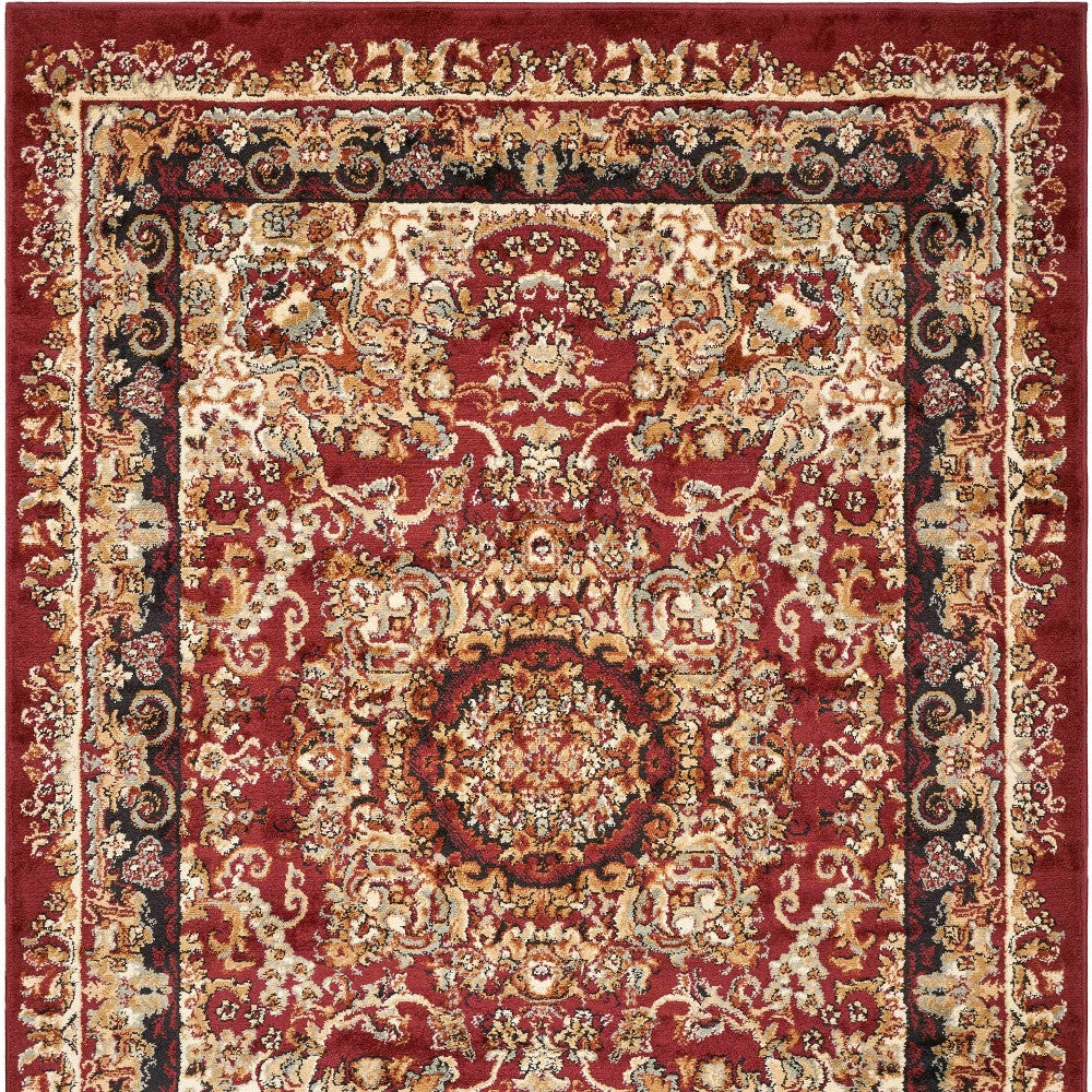 5’ x 7’ Red Royal Medallion Area Rug