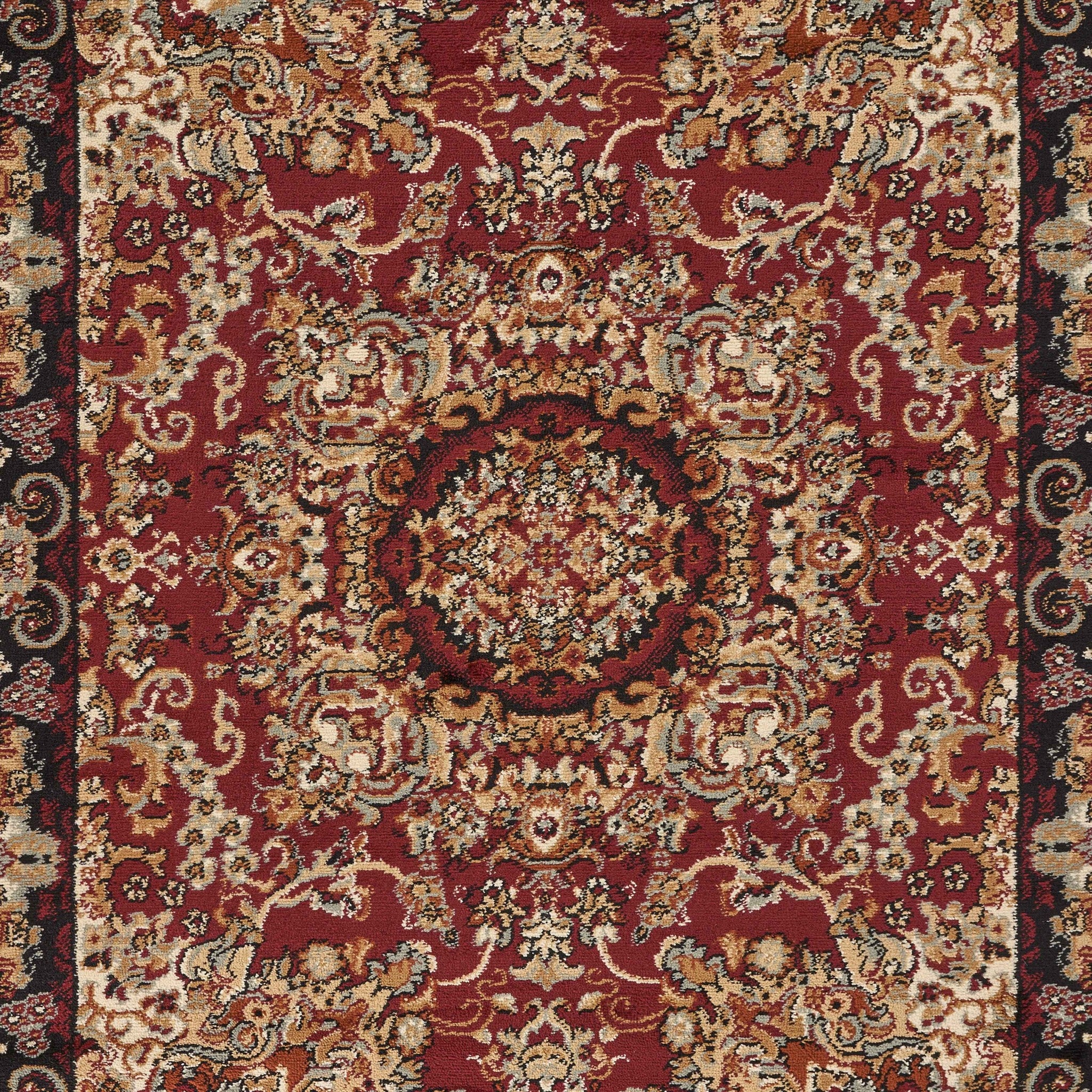 5’ x 7’ Red Royal Medallion Area Rug