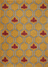 8’ x 9’ Yellow and Red Honey Bee Area Rug