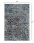 5’ x 8’ Blue Chaotic Strokes Area Rug